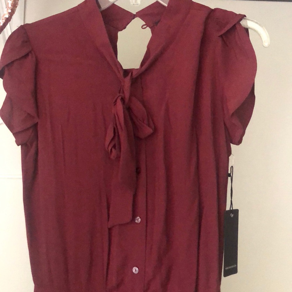 red wine jumpsuit